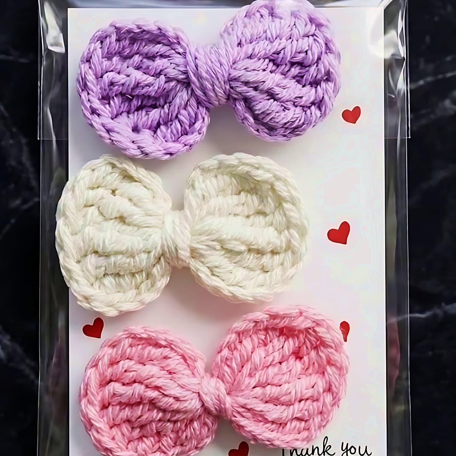 Crochet Bow Set of 3 — photo 2
