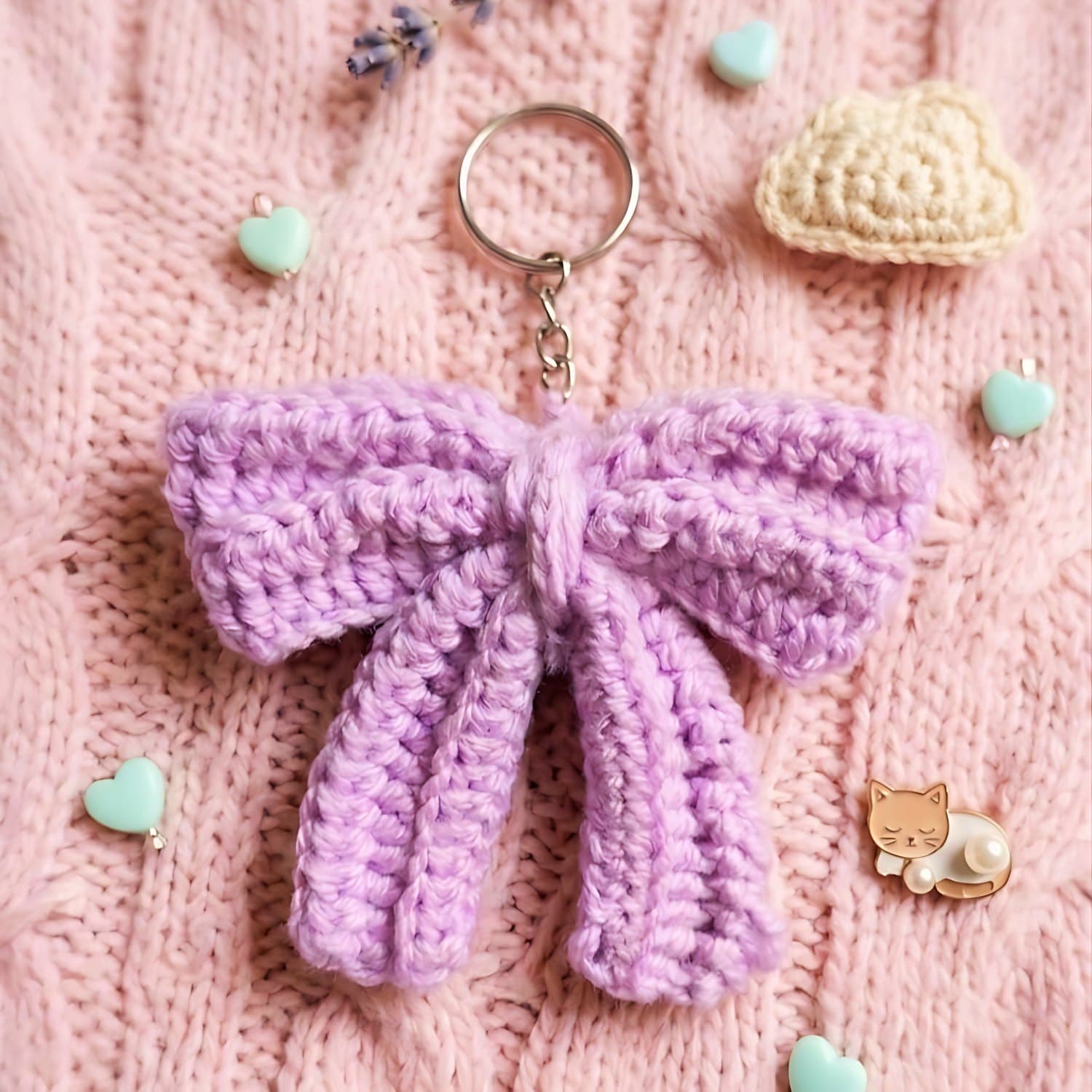 Lilac Bow Keychain — photo 2