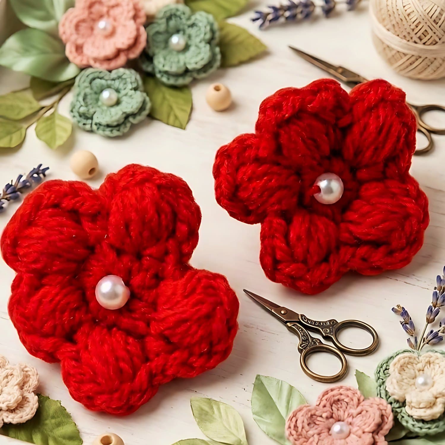 Red Puff Flower