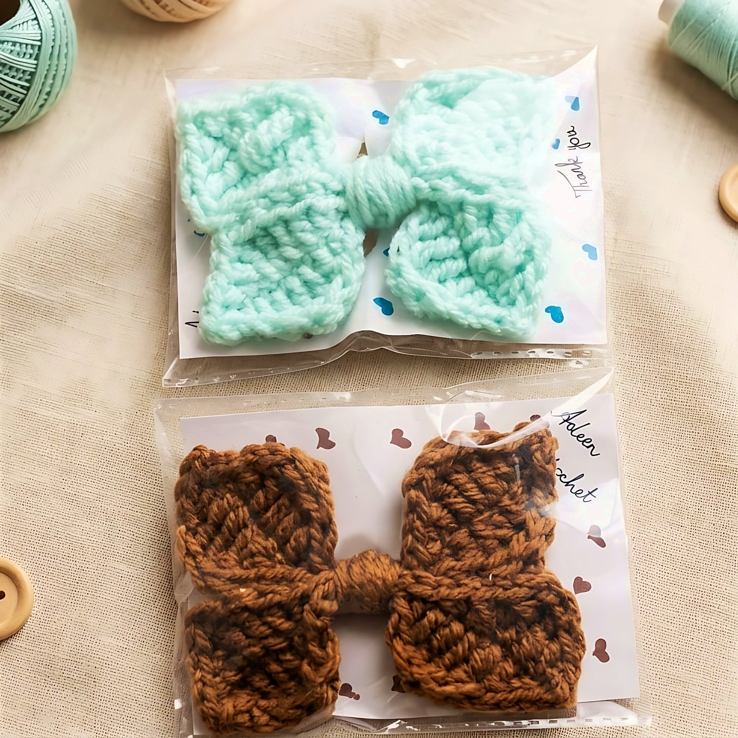 Crochet Bow Pair
