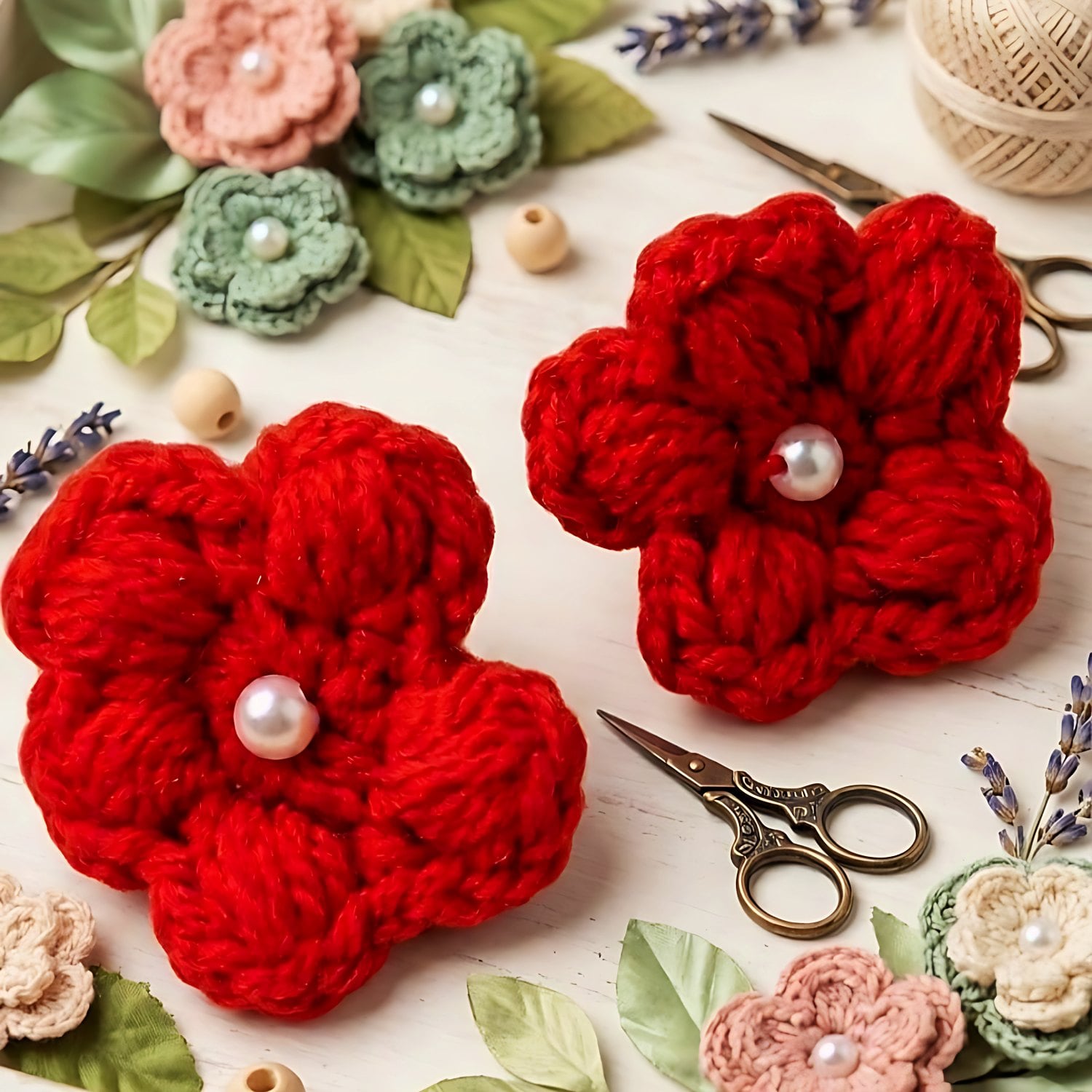 Red Puff Flower